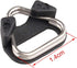 Futheda 4PCS (2 Stainless Steel Lug Ring Camera Strap Triangle Split Ring Hook Adapter + ABS Protector Plastic Cover