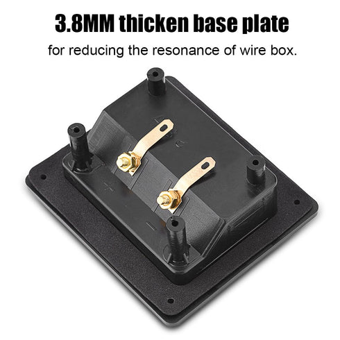 Speaker Terminal Box DIY 2-Way Binding Post Terminal Cable Connector Box for Subwoofer