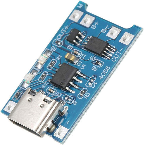 10pcs JacobsParts TP4056 - 5V 1A USB Type-C Lithium Battery Charging and Protection Board