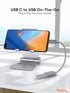 CableCreation 2-Pack USB3.1 USB Female to USB C Adapter, 0.5FT/0.15m, Braided OTG 5Gbps Data, Space Gray