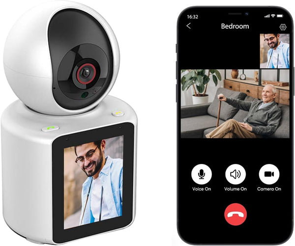 Two-Way Video Calling Camera, 2.8 inch HD Screen, 1080P Indoor Home Security Camera, Pet Camera