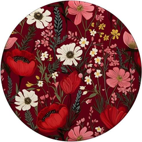 Colorful Botanical Wildflower Floral Garden Pattern PopSockets Standard PopGrip