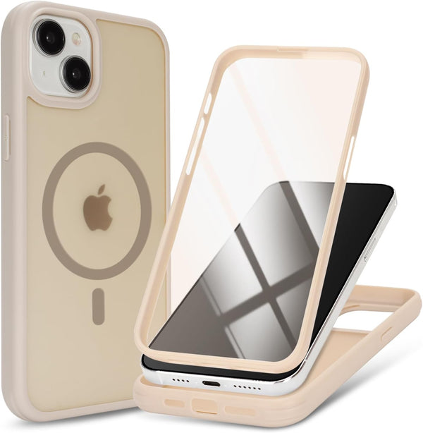 CoozCase for iPhone 15 Case with Built-in Screen Protector Anti-Scratch,for Apple iPhone 15