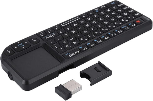 Mini Keyboard - 2.4GHz Keyboard with Touchpad, US Layout, Portable Handheld Rechargeable