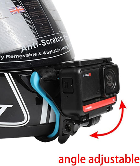 Helmet Chin Mount for Mobile Phone and GoPro, Motorcycle Strap Holder for iPhone and Action Cameras