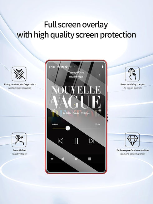 UYRUREL M503Pro MP3 4-inch 3 Pack. Screen Protector for SWOFY Player Music Player, High-definition Scratch Resistant