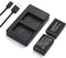 LP-E17 Battery Pack + Dual USB Charger for E RP, Rebel T7i, T6i, T6s, M6, M5, M3, SL3, SL2, 77D, 8000D