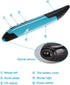 lychee Wireless Optical Pocket Pen Mouse, Blue 2.4GHZ USB, Adjustable 800/1200/1600 DPI for PC, Laptop, Mac