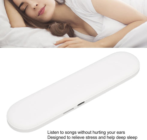 Cuifati Ultra Thin Pillow Speaker, Mini Bone Conduction Bluetooth Speaker for Sleeping with Timer (Black)