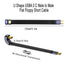 QIANRENON 240W USB4.0 C PD Fast Charging Cable, 40Gbps Type C U Angle Short Cable for Phone Thunderbolt 3/4, 13cm/5.1in