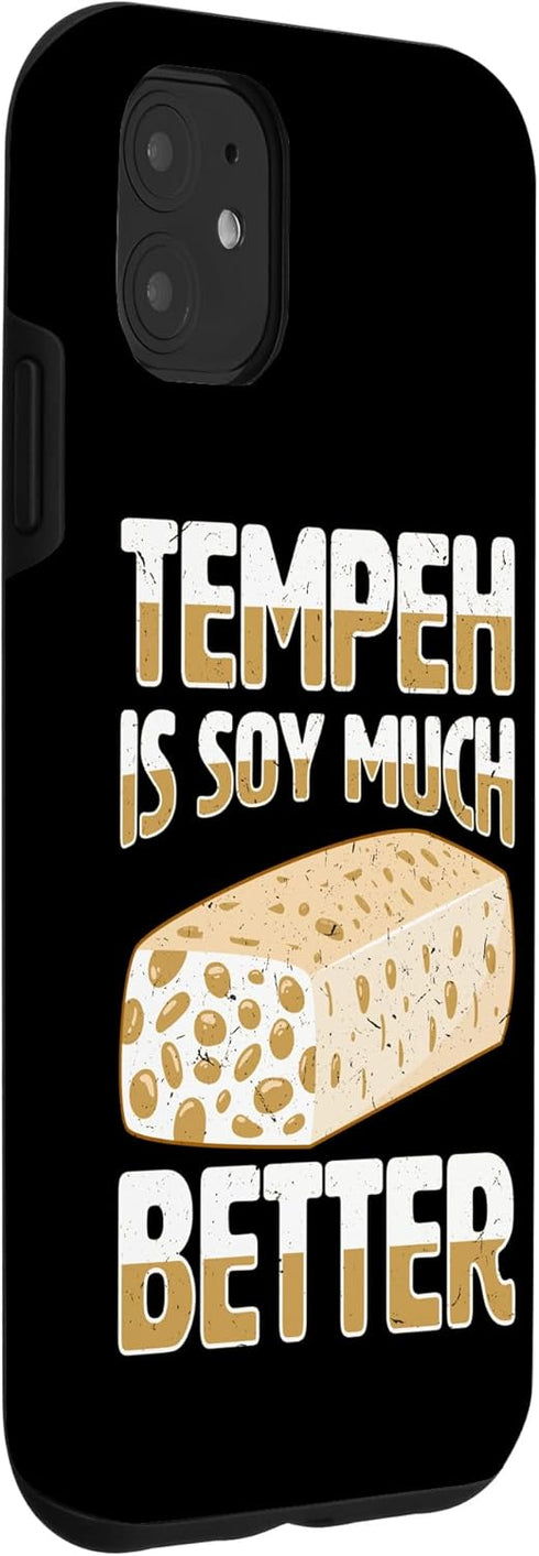 Tempeh Tofu Soy Bean Vegan Vegetarian Veggie 11 Tempeh Eater Food Lover Design For Veggie Fans Case for iPhone