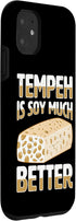 Tempeh Tofu Soy Bean Vegan Vegetarian Veggie 11 Tempeh Eater Food Lover Design For Veggie Fans Case for iPhone