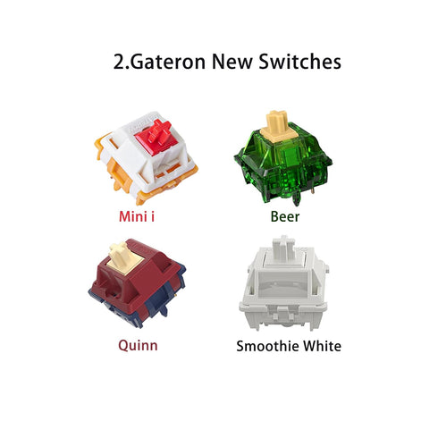 Gateron Series Mechanical Keyboard Switches Pack, New and Classic, 20pcs