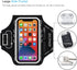 JEMACHE Running Armband for iPhone 12 Pro, 13, 14, 15, 16, Samsung Galaxy S21, S22, S23, S24, S25, Black Arm Band with