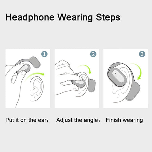 Wireless Headphones - Open Ear Headphones with Earhook - Bluetooth 5.2 Air Conduction Earbuds for Sports Running Workout