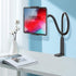 WixGear 4"-10.5" Tablet Holder for Bed - Gooseneck Tablet Holder Stand, Flexible Long Arm Gooseneck Mount Holder Clip