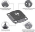 FANAUE CP-01 Camera Clip QR Mount Plate, Quick Release Plate Compatible with Arca Swiss/RRS Tripod Ball Head