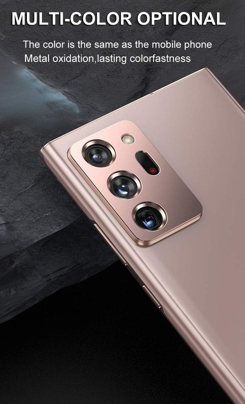 2 Pack Metal Camera Lens Protector for Samsung Note 20 Ultra, Full Coverage Case for Note20 Ultra 5G Camera Screen