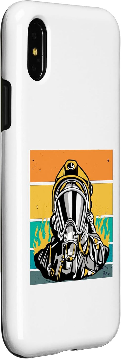 iPhone X/XS Firefighter Hero Bravery Gear Rescue Fire Safety Art Case