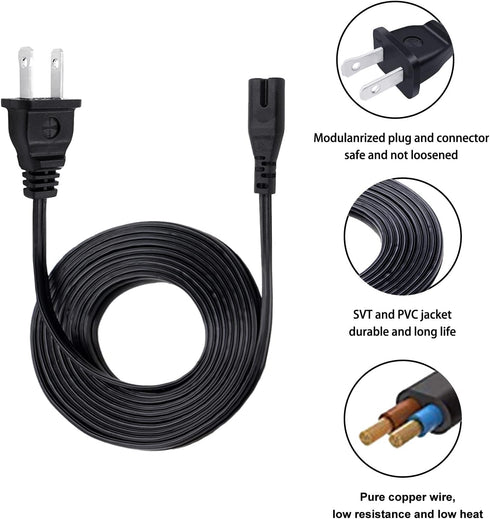 Saireed 32 inch 40 42 43 48 50 55 60 65 75 inches 55FS4610R 32S4610R 50FS3800 55FS4690 40FS3800 8ft 2 C7 Power Cord