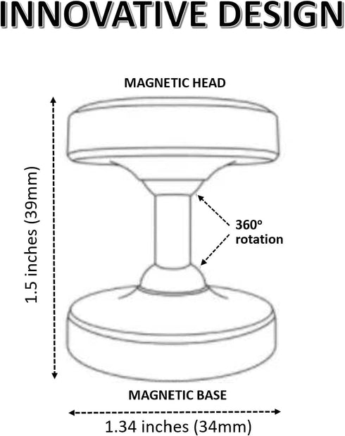 Gym Dual Magnetic Phone Mount & Holder, Attaches Magnetically to Metal Surface