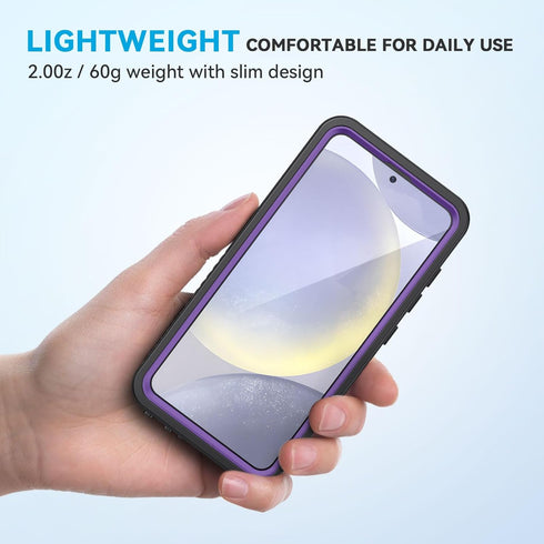 Lanhiem for Samsung Galaxy S24 Case, IP68 Waterproof Dustproof, Rugged Shockproof Cover with Built-in Screen Protector