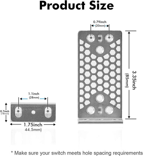 MokerLink Metal Rack Mount Ear for 17.3 inch Switches, Compatible with Cisco 2960X 2960XR 3650 3850