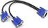 PASOW VGA Splitter Cable 1080P, Dual VGA Monitor Y Cable 1 Male to 2 Female Adapter