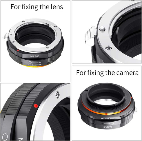 K&F Concept Lens Mount Adapter for Sony Alpha Minolta AF A-Type Lens to NEX E-Mount