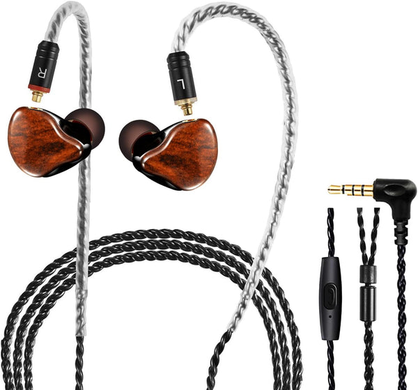 In Ear Monitor Headphones, HiFi Stereo IEM Earphones, Dynamic Dual Driver Wired Earbuds, Noise Canceling Headset for