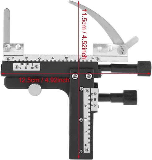 Mechanical X-Y Moveable Stage for Microscope, Manual Stage 14.5cm × 16cm for Microscope