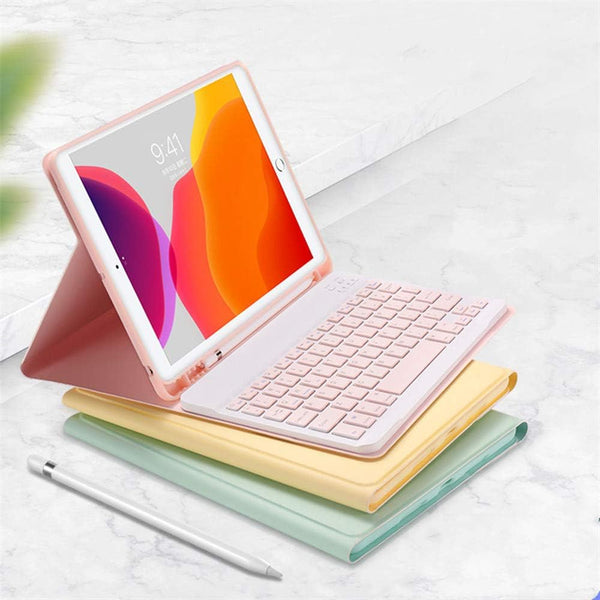 Keyboard Case for iPad Mini 6th Generation, Cute Color Keyboard Cover with Detachable Bluetooth Keyboard, Mint Green