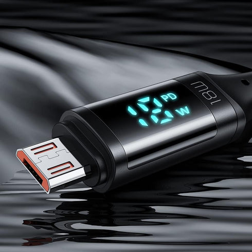 mcdodo Micro USB Nylon Braided Sync Charge USB Data Cable 4FT/1.2M Compatible with Samsung/HTC/MP3 (Micro Black)