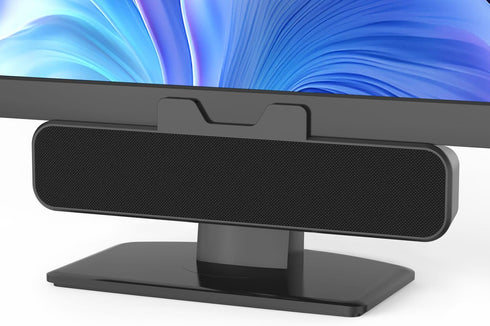 Inwa Computer Speakers for Desktop PC, USB Monitor Speakers with Clip, Wired Computer