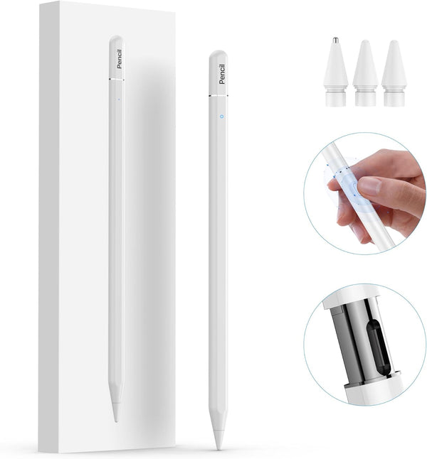 Stylus for iPad 10th Generation, 8 Mins Charge for 12hrs Use, Palm Rejection for iPad 2nd Gen, Compatible with iPad Pro