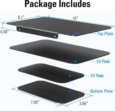 MOUNTUP Monitor Mount Reinforcement for Tempered Glass Desk, Monitor Arm Plate, Steel Bracket for Thin and Most Fragile