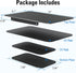 MOUNTUP Monitor Mount Reinforcement for Tempered Glass Desk, Monitor Arm Plate, Steel Bracket for Thin and Most Fragile