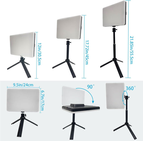BYSTONE 2 Pack 2800-6500K Dimmable Photography,12" LED Photo Lighting kit with Stand Photoshoot Lights for Product