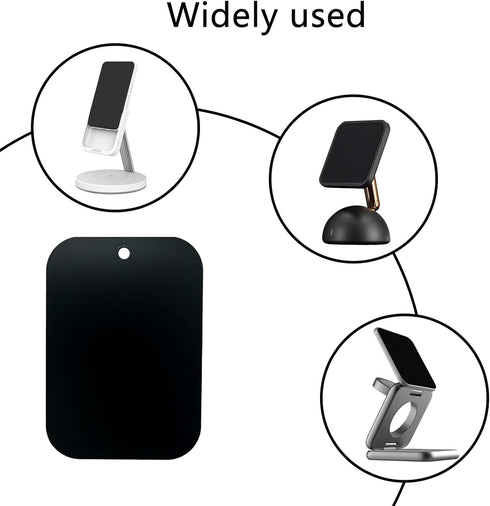 GDMINLO Plate4Pack 2 2 Mount Metal for Magnetic Car Mount Phone Holder with Full Adhesive for Phone Magnet, Rectangle