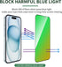 iPhone 15 Privacy Screen Protector 2 Pack - 6.1" Tempered Glass, Gradient Green, Anti-Spy, Anti-Blue Light, Bubble-Free.