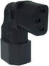 Cerrxian Left Angle IEC 320 C14 3 Pin Male to C13 Female PDU PSU UPS Power Extension Adapter for LCD LED TV Wall Mount