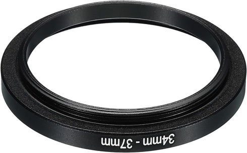 PATIKIL 34mm-37mm Metal Step Up Ring, Aluminum Camera Lens Filter Adapter Ring for Lenses Hood, Black