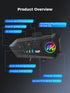 Motorcycle Helmet Headset - Moman H4Plus Single Use Snowmobile Motorbike Wireless Headphone with AI Voice Assistant,
