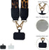 Phone Lanyard Crossbody Adjustable Strap with Zipper, Leather Wallet Pouch, Multifunctional Phone Lanyard