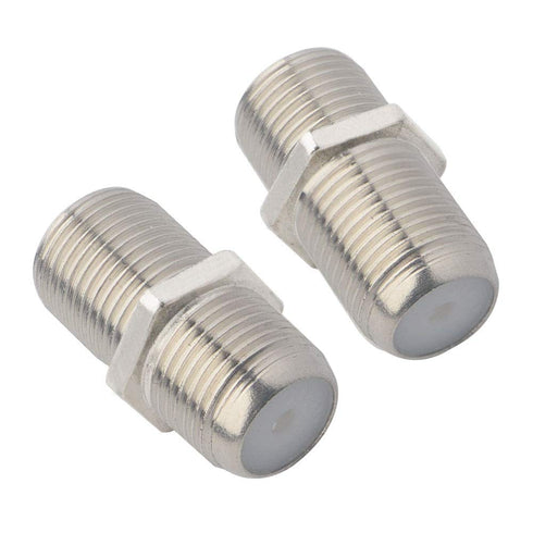 Boobrie TV Cable Connector Female to Female Coaxial RG6 Extension Adapter Couplers (Pack of 2, Nickel Plated)