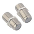 Boobrie TV Cable Connector Female to Female Coaxial RG6 Extension Adapter Couplers (Pack of 2, Nickel Plated)
