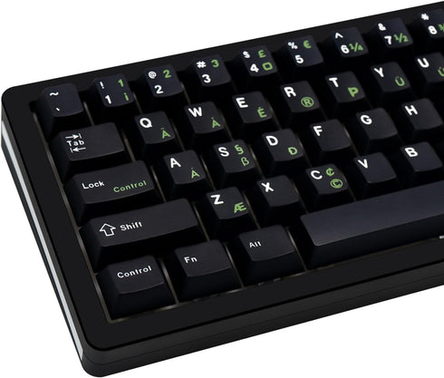 PBT Keycaps 129 Keys Minimalist Black Keycaps - Dye Sublimation Custom Keycaps for Cherry Gateron MX Switches Mechanical