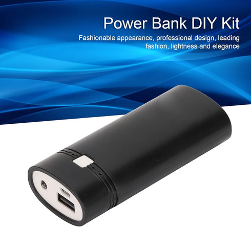 Generic 2x18650 Portable DIY Power Bank, Battery Charger Shell for Smartphone with LCD Display, Lightweight