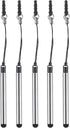 MECCANIXITY 5 Pcs Metallic Phone Stylus Pen, Retractable Metal Mini Capacitive Pens for All Touch Screen Devices -