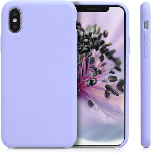 kwmobile TPU Silicone Case for Apple iPhone Xs, Soft Finish Phone Cover in Light Lavender